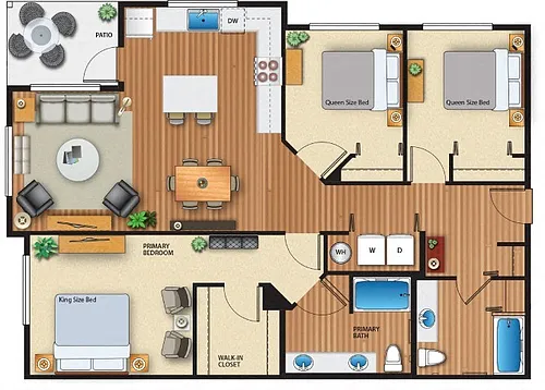 Floor plan 3x2 Flat
