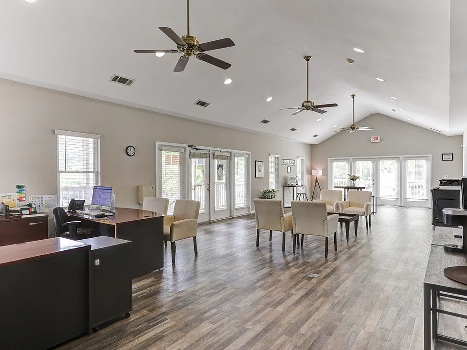 Elevate your lifestyle at The Preserve On Conley Apartments, where modern design meets comfort. Our spacious community room features stylish furnishings and large windows for natural light. Don't miss outschedule your tour today!