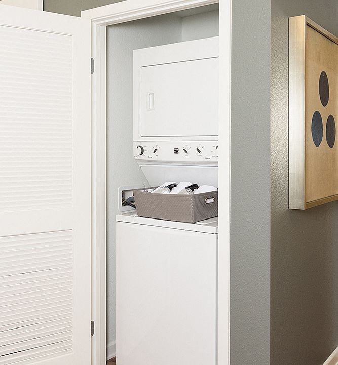 Stackable washer and dryer in homes