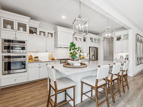 Kitchen with pendant lighting