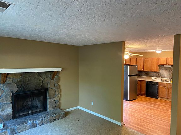 Living room with fireplace