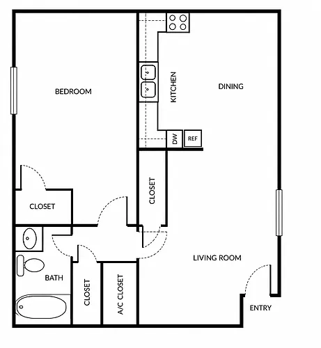 Floor plan 1 Bedroom