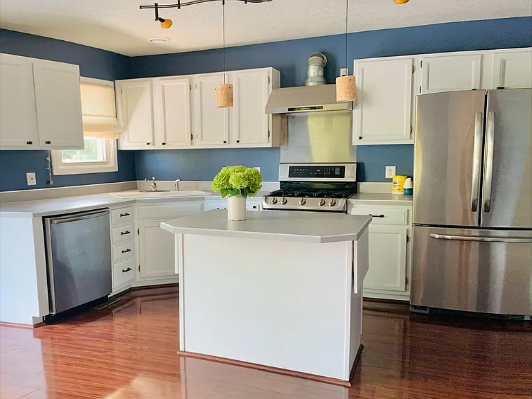 Updated kitchen with stainless steel appliances