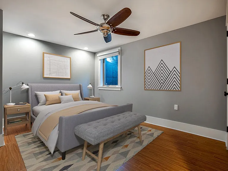 Bedroom 5. This image shows a virtually furnished space. Bedrooms come unfurnished.