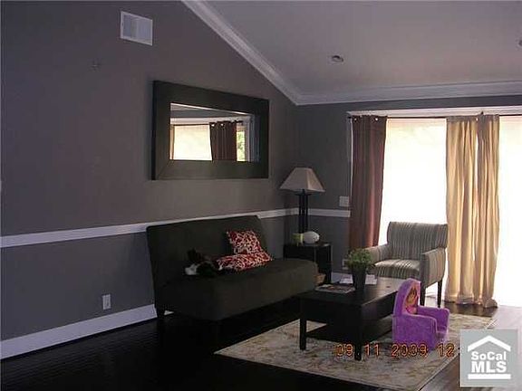 Living Room with Vaulted Ceiling