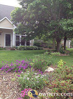 Flower beds in front