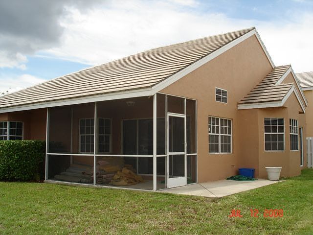 Rear view of home