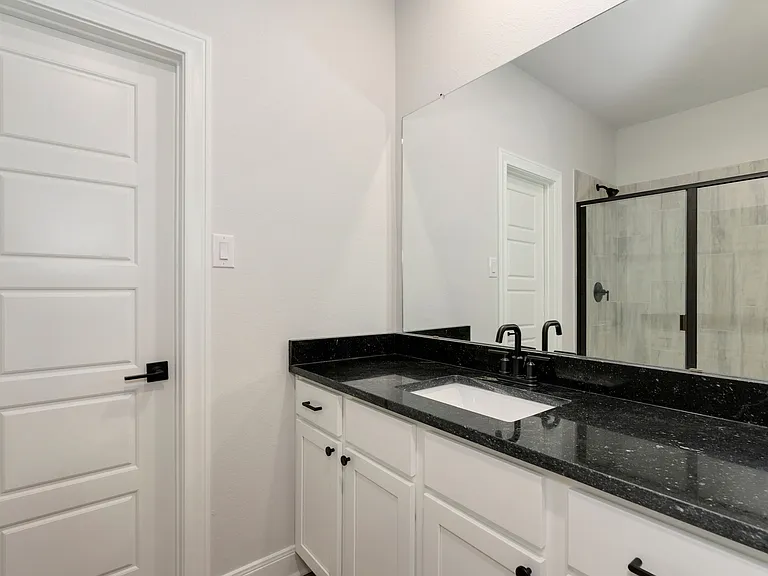 Incredible counterspace in the master bathroom.