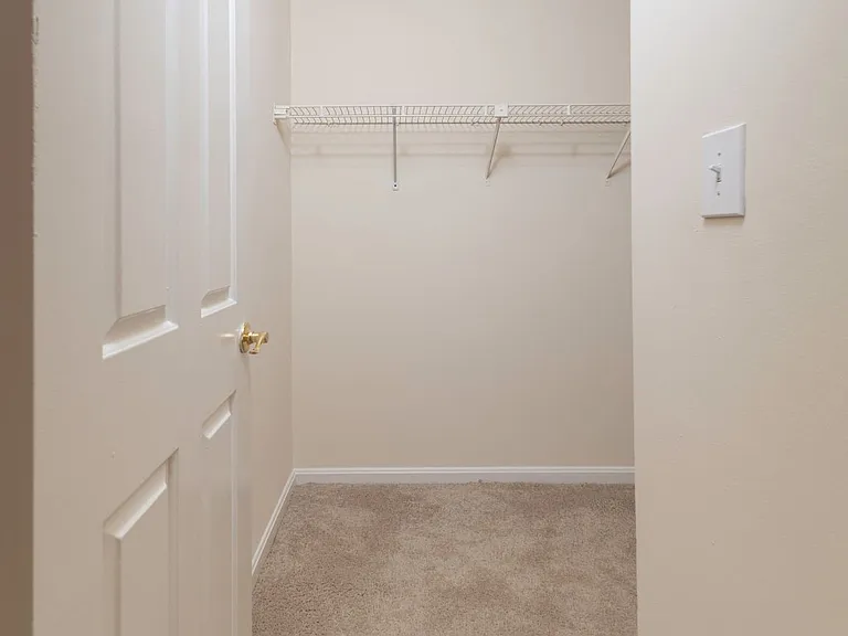 Walk-in closets in select apartment homes