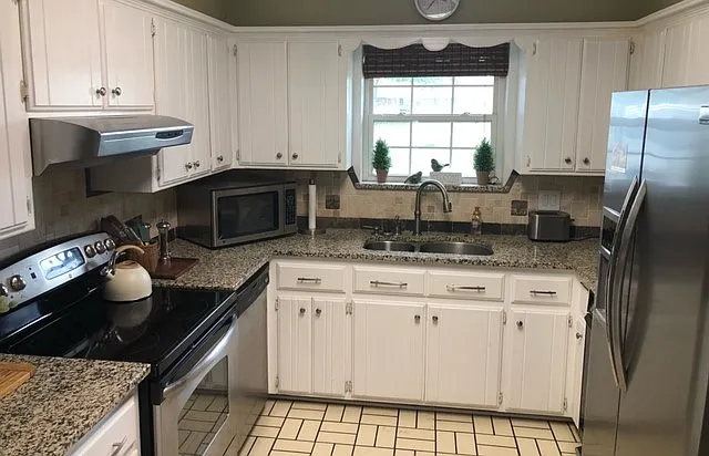 New granite counters and updated matching appliances
