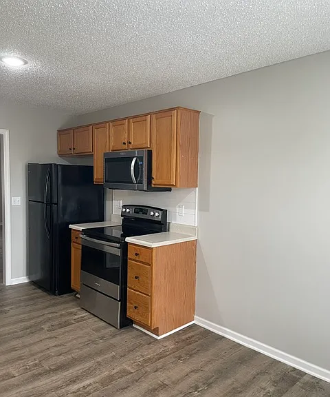 View of kitchen from dining area