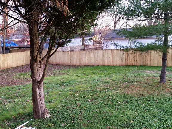 Large fenced in yard 
