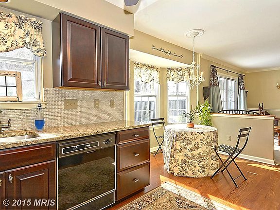 Bright kitchen with lots of natural light