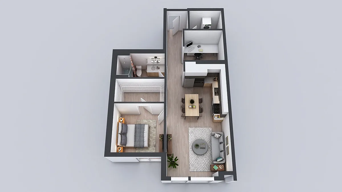 Floor plan A7 with Den