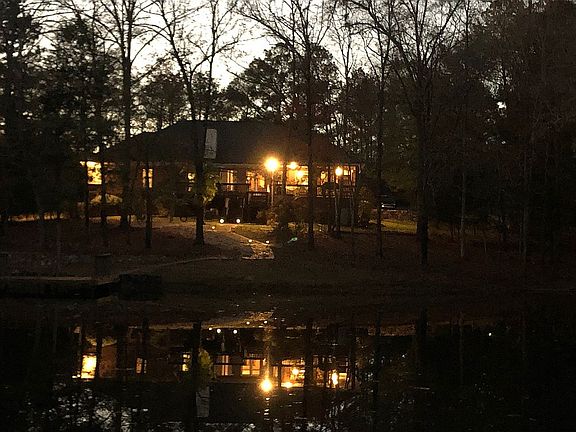 Pond view from dam at dusk