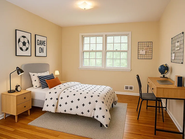 Virtually staged- 2nd bedroom