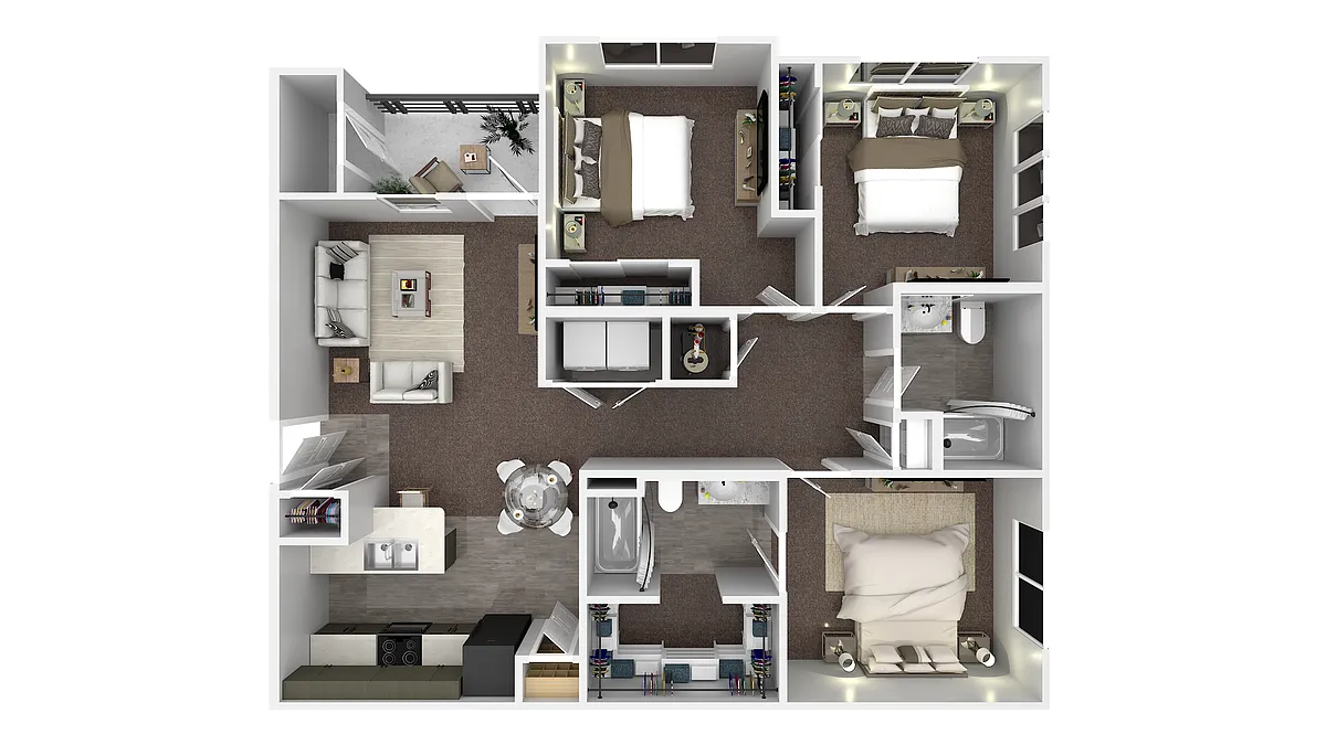 Floor plan Three Bedroom