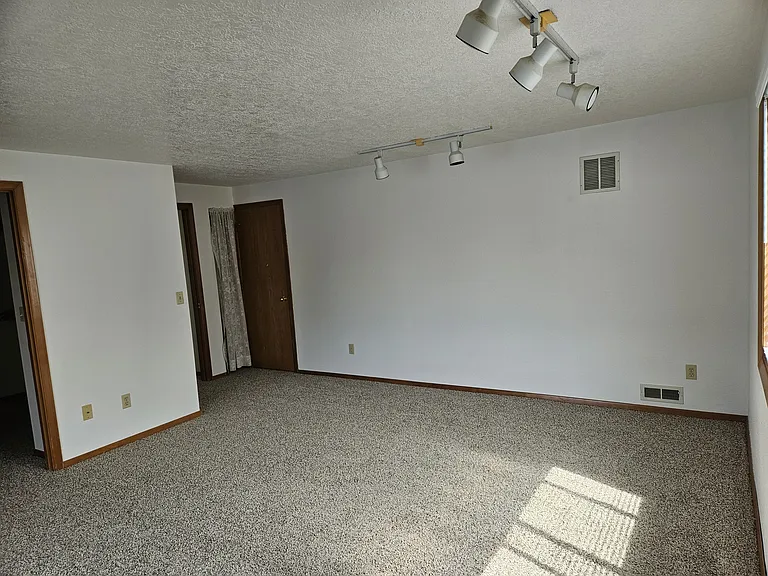master bedroom upstairs with sliding door to patio on suite bathroom & 2 walk in closets