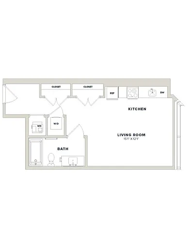 Floor plan Studio-0D Luminary