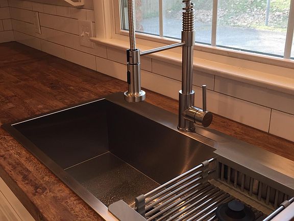 Sink with garbage disposal