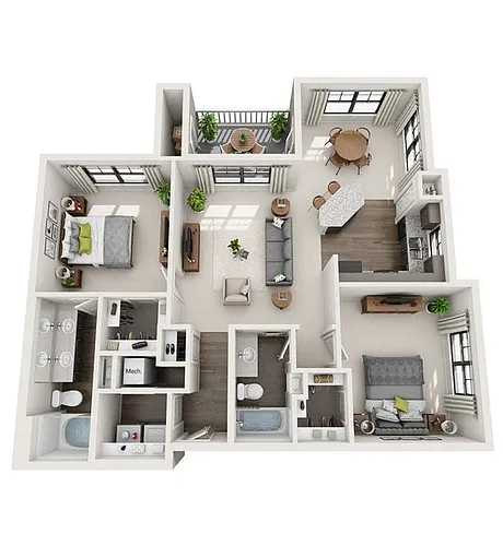 Floor plan B5 (Balcony/Sunroom)