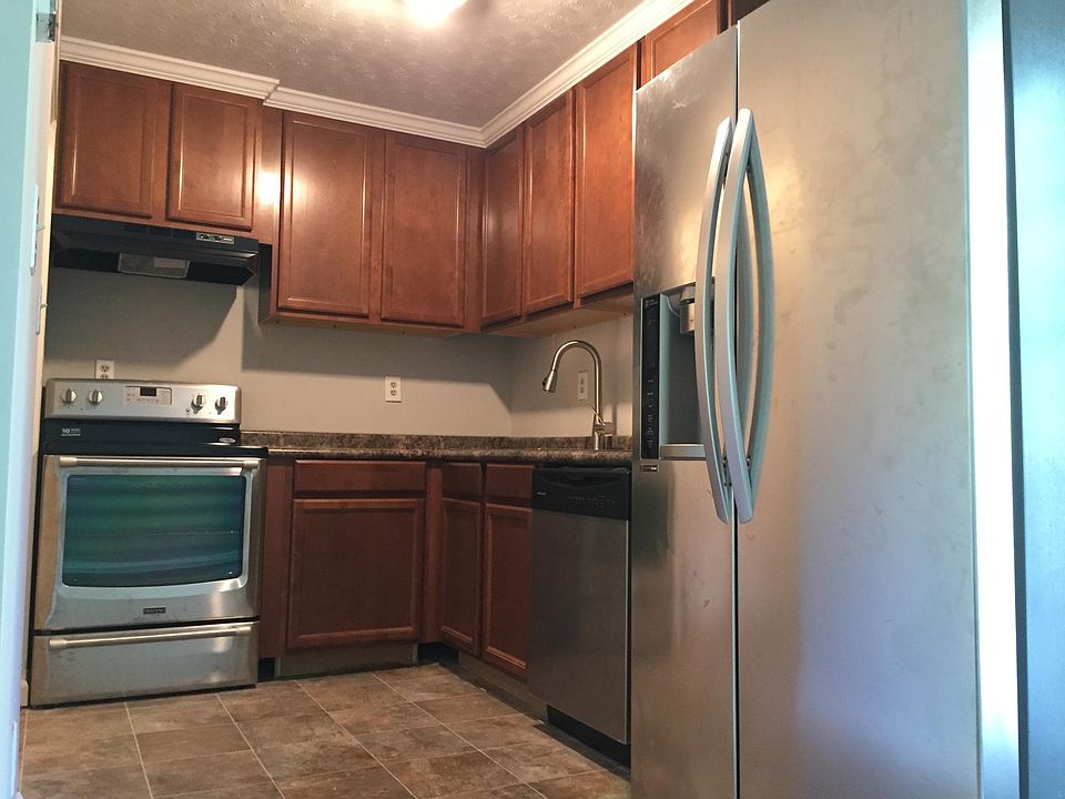 Kitchen with stainless steel appliances