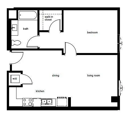 Floor plan A8-1X1