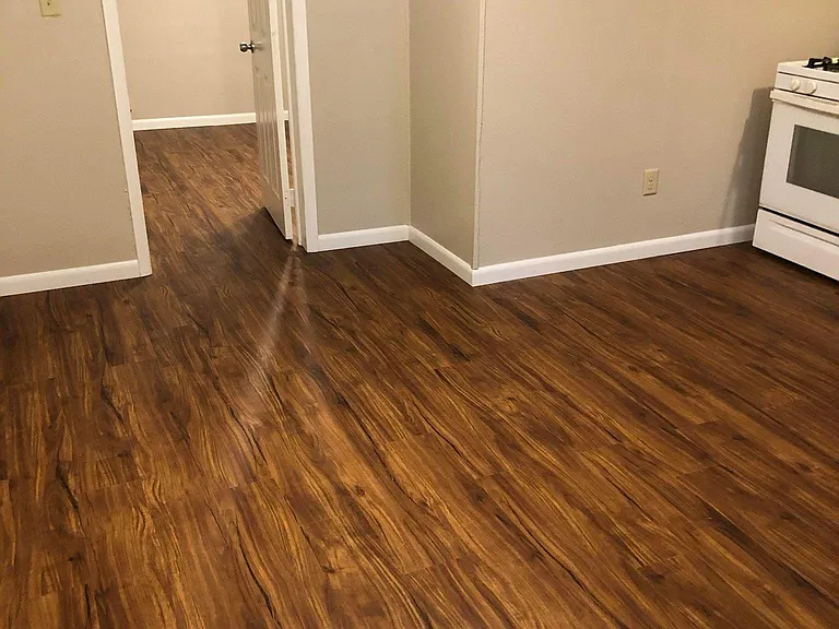 living room / kitchen combo into bedroom