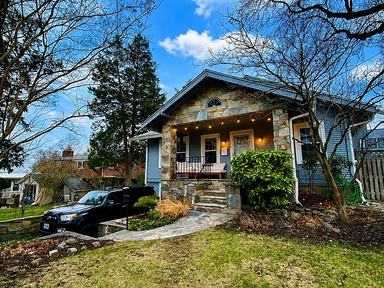 Front porch and driveway