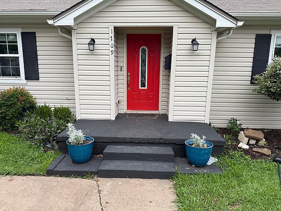 Porch and door recently painted