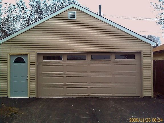 Refinished garage exterior in 2009