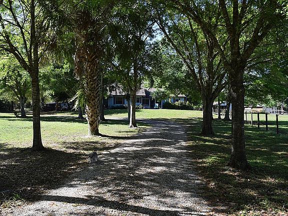 View from road onto driveway