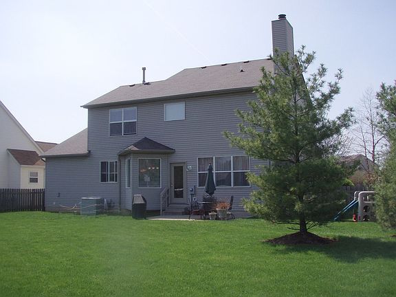 Enjoy fenced bkyd w/2 gates for maintenance access. Large pines for privacy.