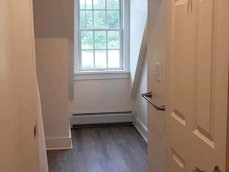 hallway to bathroom