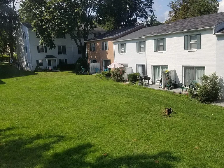 Shared courtyard and greenspace in center of our townhouses
