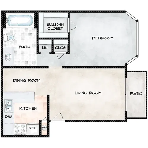 Floor plan One Bedroom