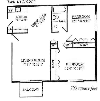 Floor plan 2 Bd Remodel