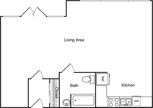 Floor plan Live - Work Studio - H