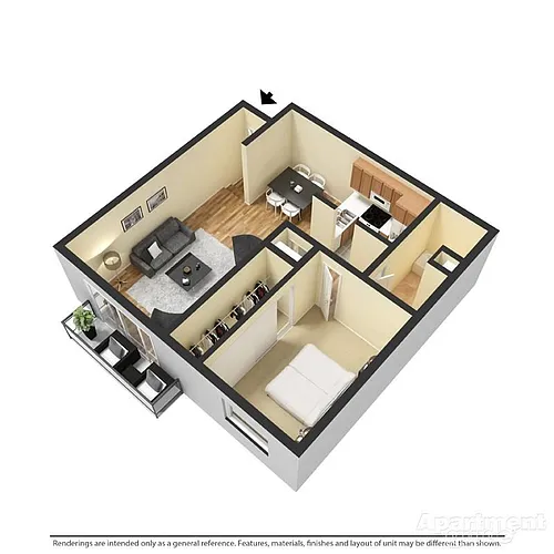 Floor plan One Bedroom