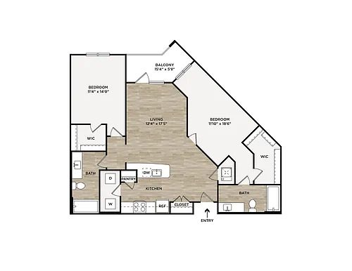 Floor plan B4 - Renovated
