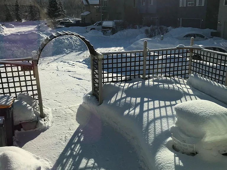 Patio path in winter