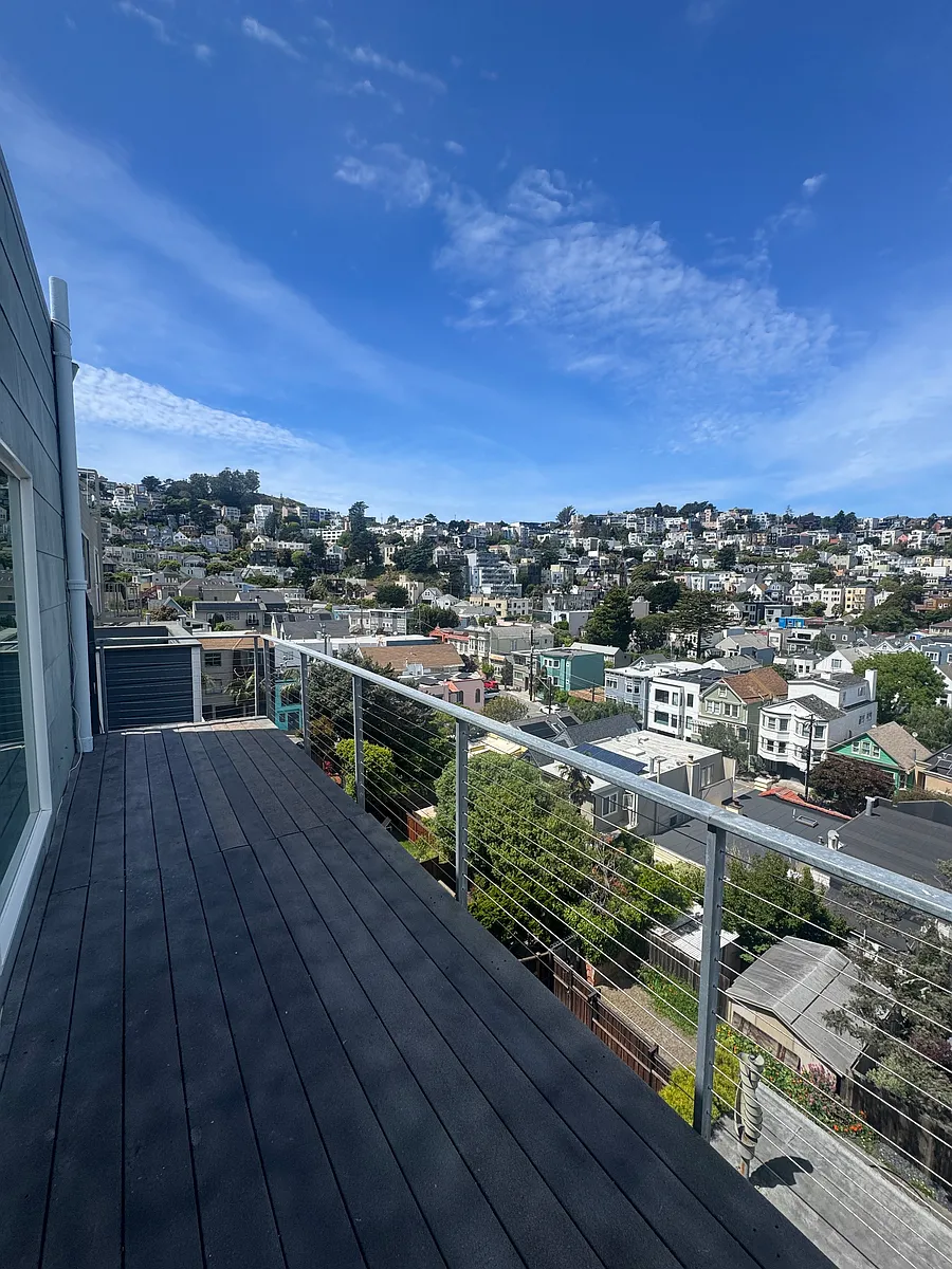 Looking westerly from the full width deck. - 4654 19th St #A