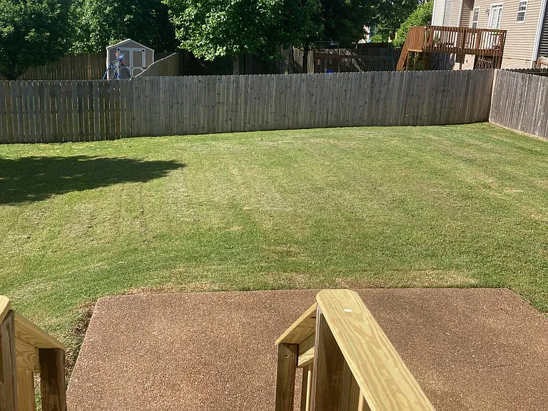 Large back yard