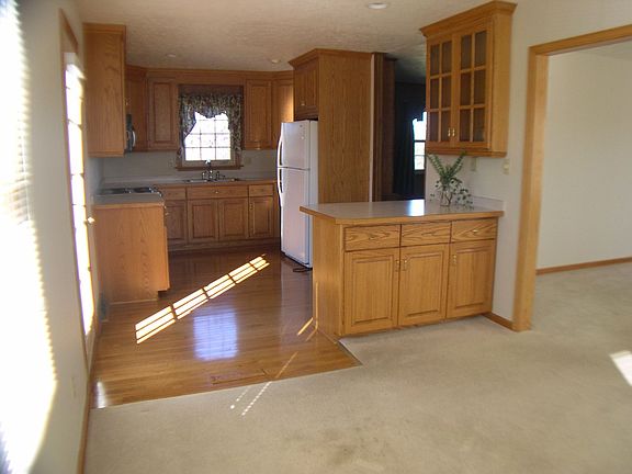 Dining area looking in to kitchen