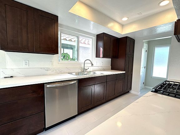 New kitchen with soft close drawers and cabinet doors.