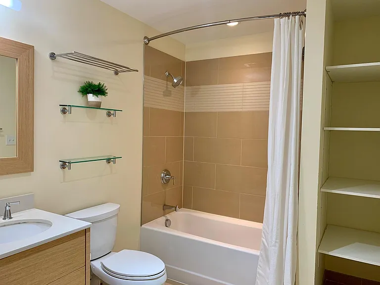 2nd Bathroom with Built-in Shelves