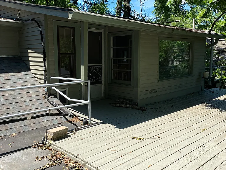 back entrance and deck