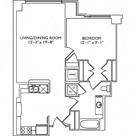 Floor plan 1 Bedroom 1 Bathroom Penthouse
