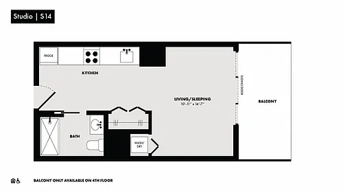 Floor plan Studio-S14