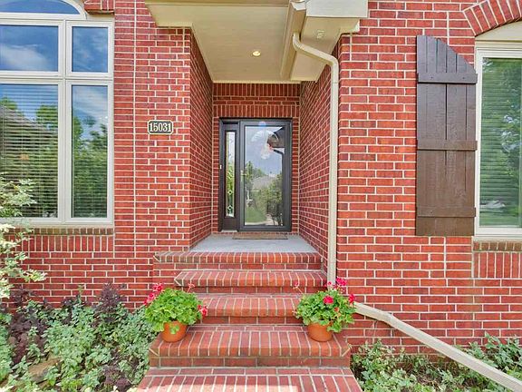 Attractive brick steps quality new storm door.